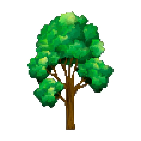 Pixel Art Tree Palm Pour Jeu Bits — Image vectorielle
