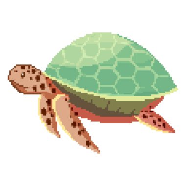 Piksel kaplumbağa. Piksel resim 8 bit