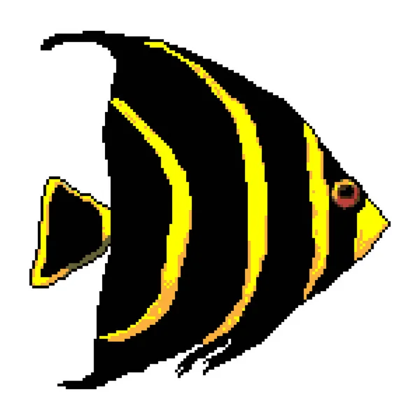 Απομονωμένα Ξωτικά Ψάρια Pixel Τέχνη Bit Διάνυσμα Για Παιχνίδι — Διανυσματικό Αρχείο
