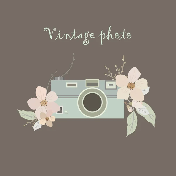 Vintage fotokamera — Stock vektor