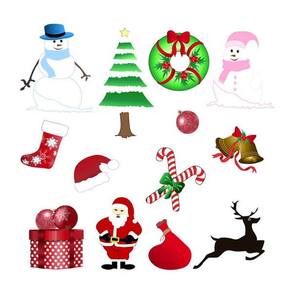 Christmas Stuff Decor — Stock Vector