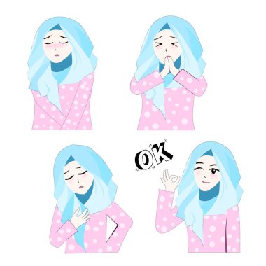 Tatlı Hijab kız 4