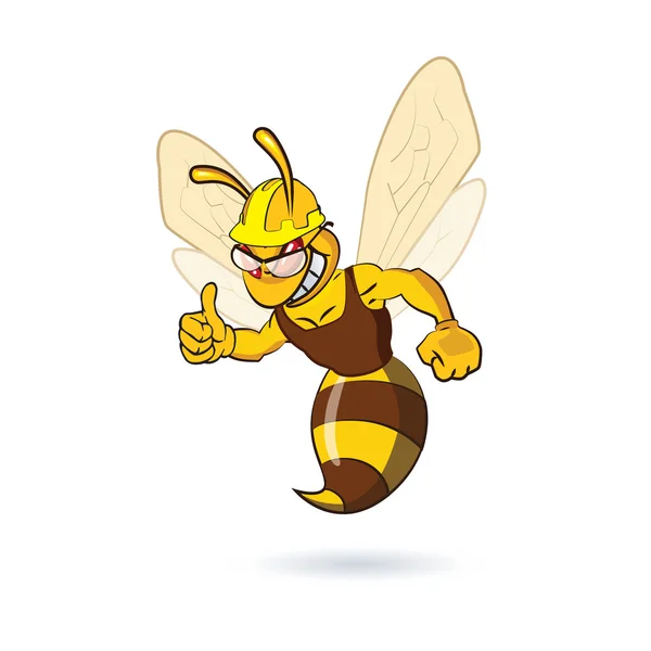 Bee mascotte ontwerp — Stockvector