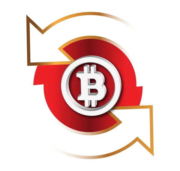 Bitcoin Exchange Icon — Stock Vector