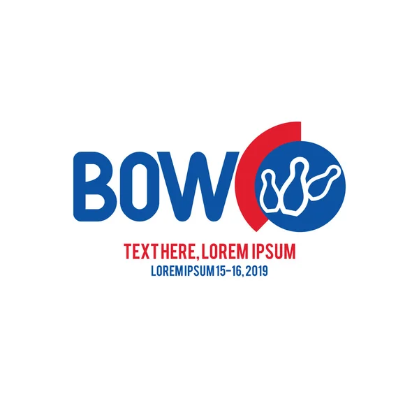 Conception de logo de bowling — Image vectorielle