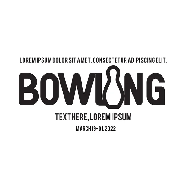 Conception de logo de bowling — Image vectorielle