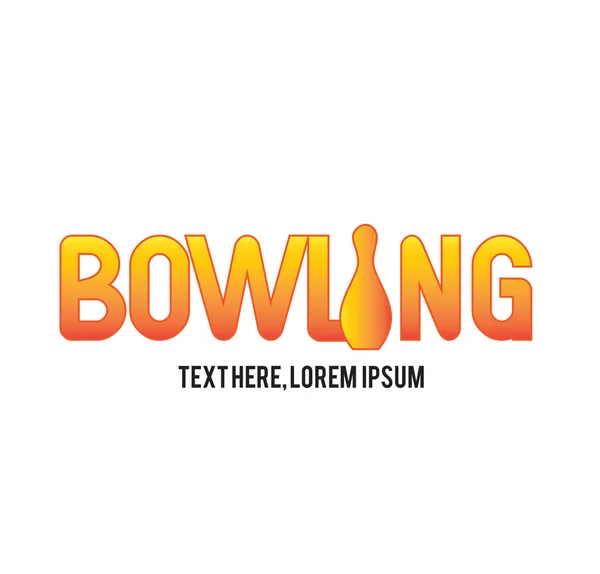Diseño de Logo Bowling — Vector de stock