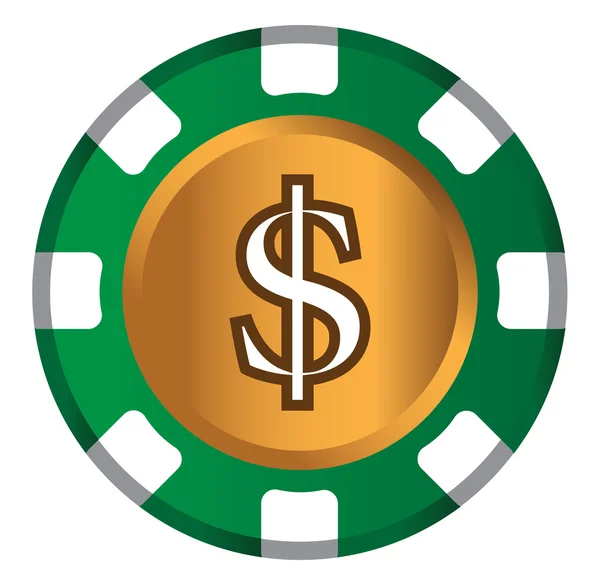 Dollar-Coin Theme Design for Casino Concept — Stock Vector