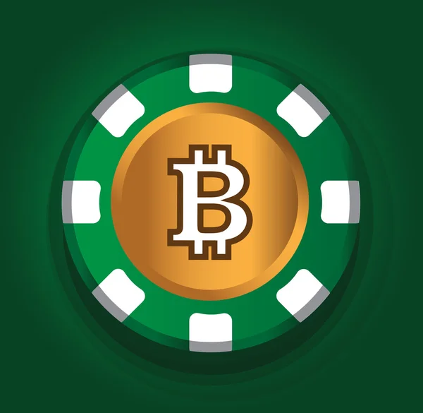 Bitcoin Tema tasarım Casino konsepti için — Stok Vektör