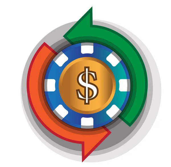 Casino Exchange dolar — Stockový vektor