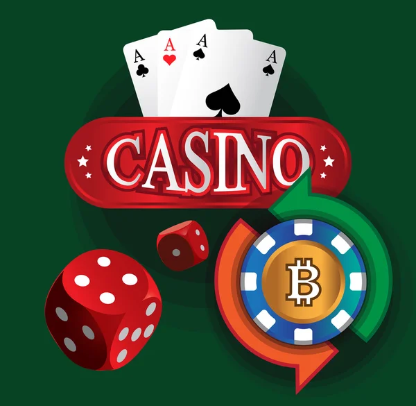 Návrh mince Casino — Stockový vektor