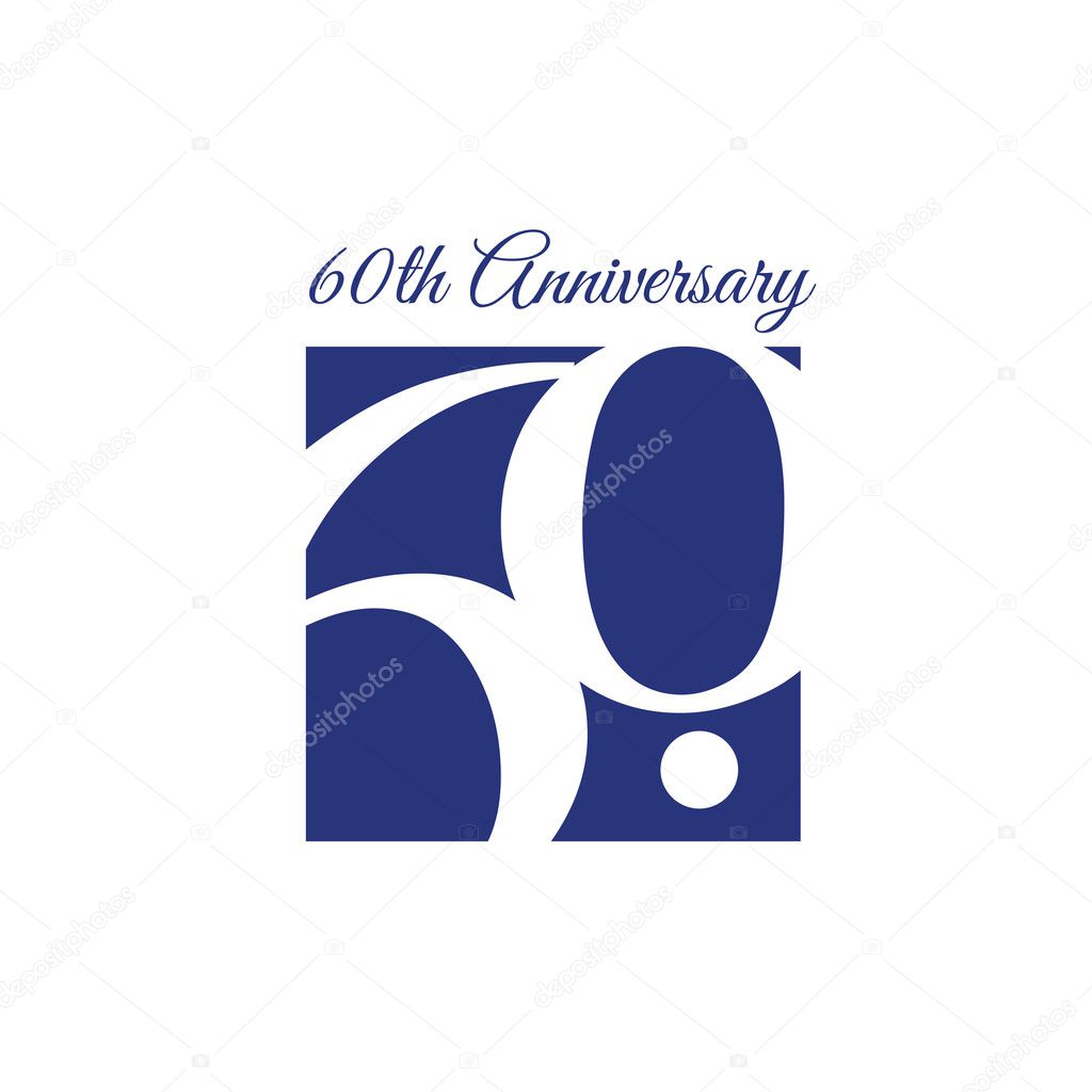 60th Anniversary Template design. Included high quality jpeg and EPS files.