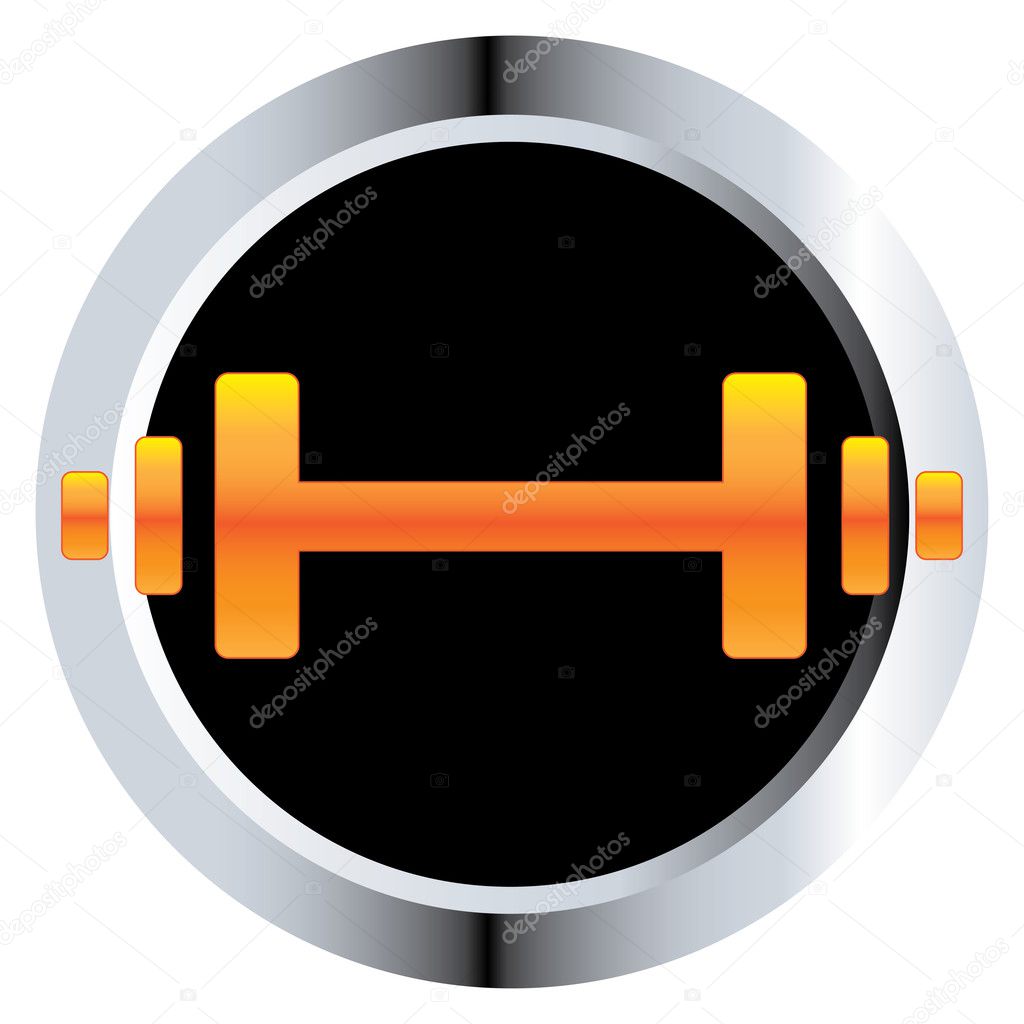 Barbell Icon Design, AI 10 Supported.