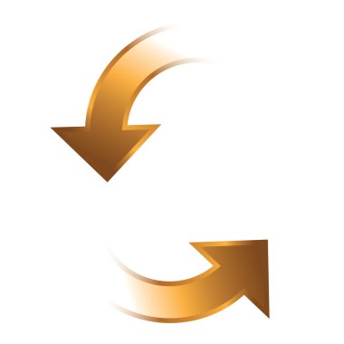 Yuvarlak yön okları simge