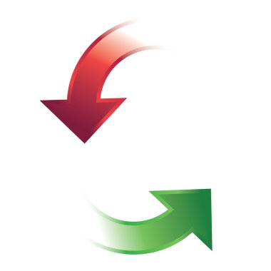 Yuvarlak yön okları simge