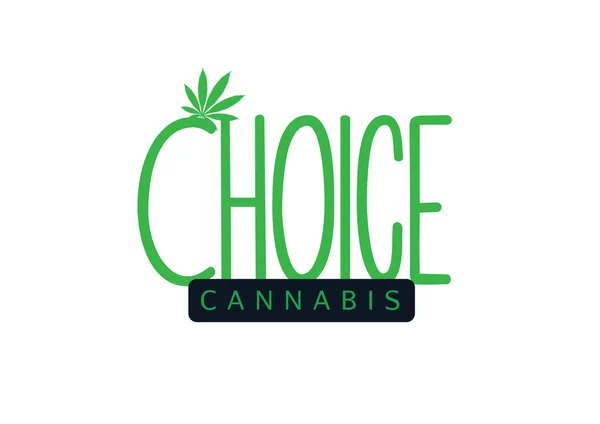 Scelta Logo Cannabis Design — Vettoriale Stock