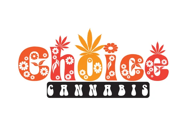 Escolha Cannabis Logo Design — Vetor de Stock