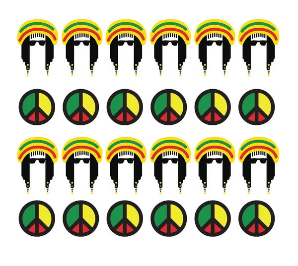 Reggae kültürü konsept tasarımı — Stok Vektör