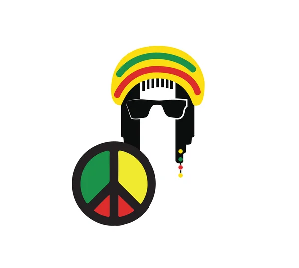 การออกแบบคอนเซ็ปต์วัฒนธรรม Reggae — ภาพเวกเตอร์สต็อก