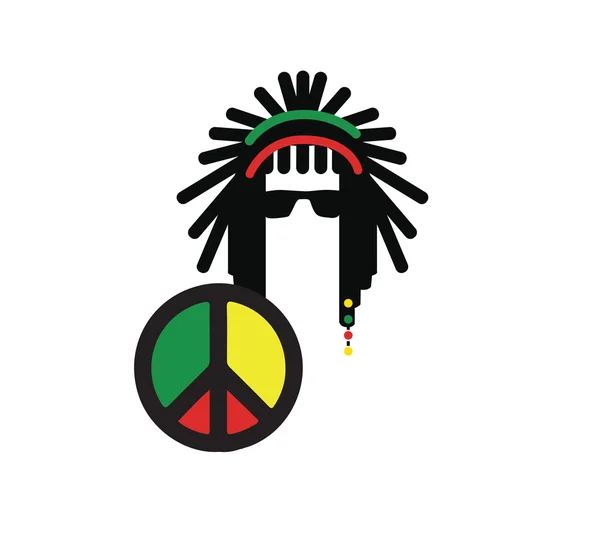 Diseño de concepto de cultura reggae — Vector de stock