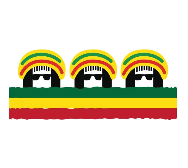 Diseño de concepto de cultura reggae — Archivo Imágenes Vectoriales