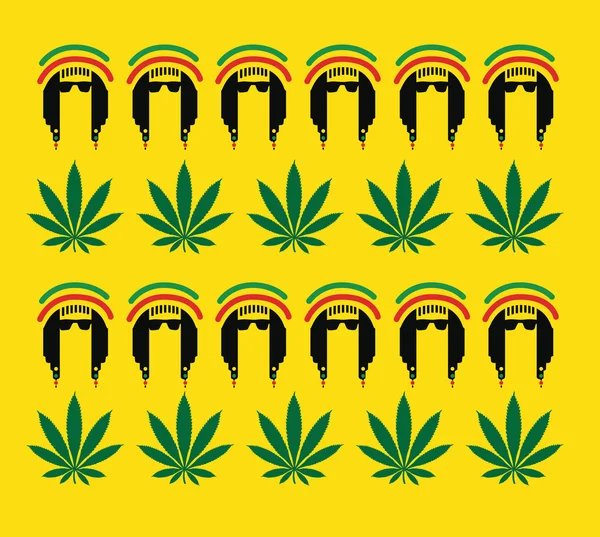 Concepção de Cultura Reggae Design — Vetor de Stock