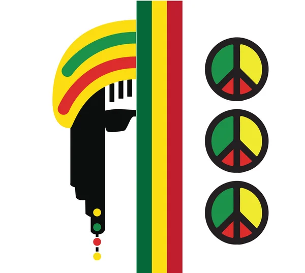 Reggae cultuur conceptontwerp — Stockvector