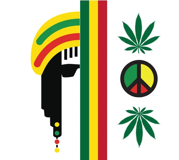 Koncepcja kultury reggae — Wektor stockowy