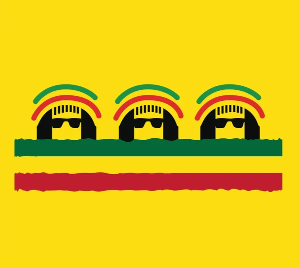 Reggae kultúra koncepció kialakítása — Stock Vector