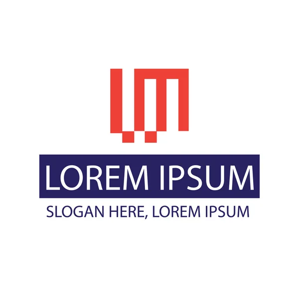 ML Logo Concept Design — Stock Vector