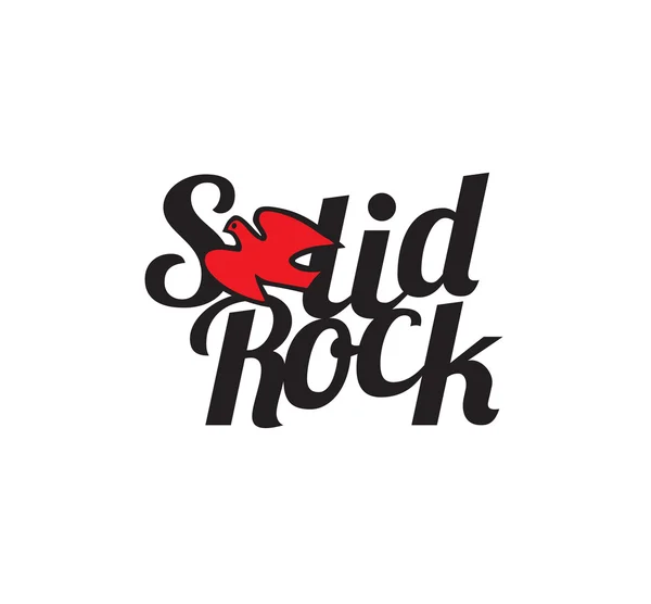 Solid Rock Concept Design — Stock Vector