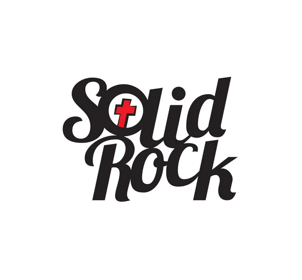 Solid Rock Concept Design — Stock Vector