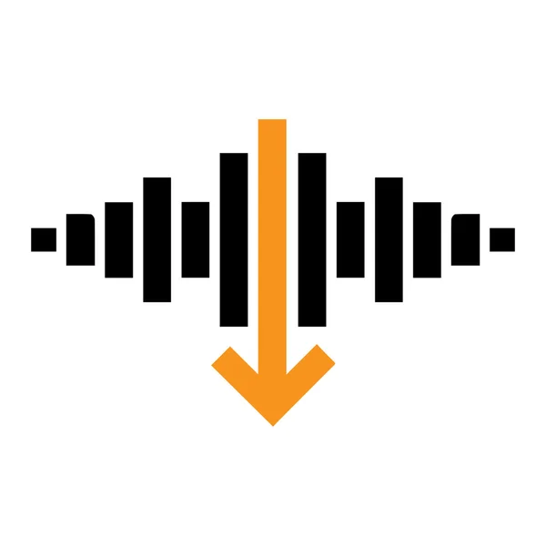 Ikona koncepcja muzyki sygnału — Wektor stockowy