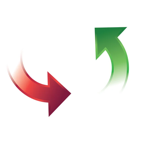 Rounded Direction Arrows Icon — Stock Vector