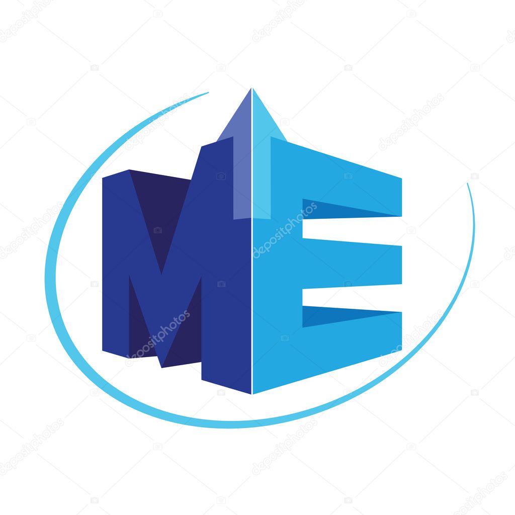 Geometric ME Logo Concept