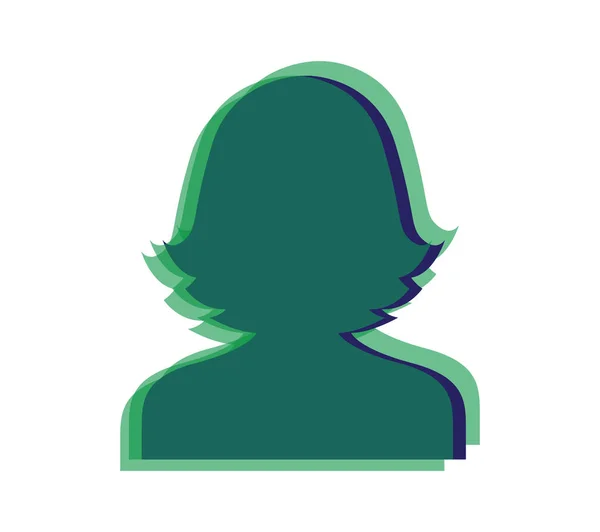 Optyczny Avatar ikona designu dla kobiety — Wektor stockowy