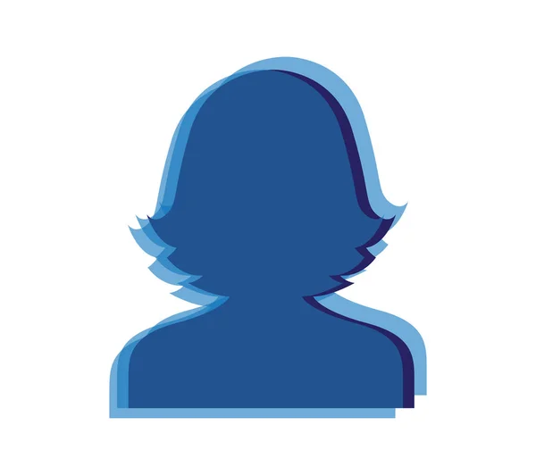 Optyczny Avatar ikona designu dla kobiety — Wektor stockowy