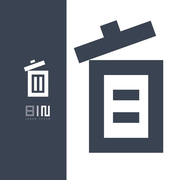 Bin Icon Design — Vector de stoc