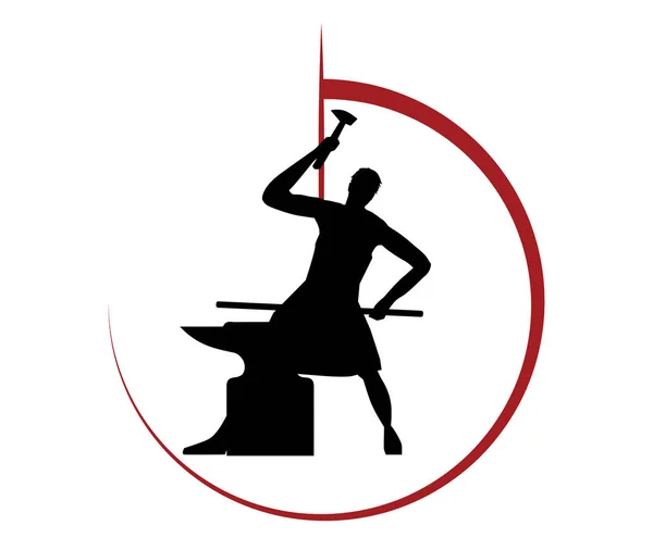 Diseño del logotipo del herrero — Archivo Imágenes Vectoriales