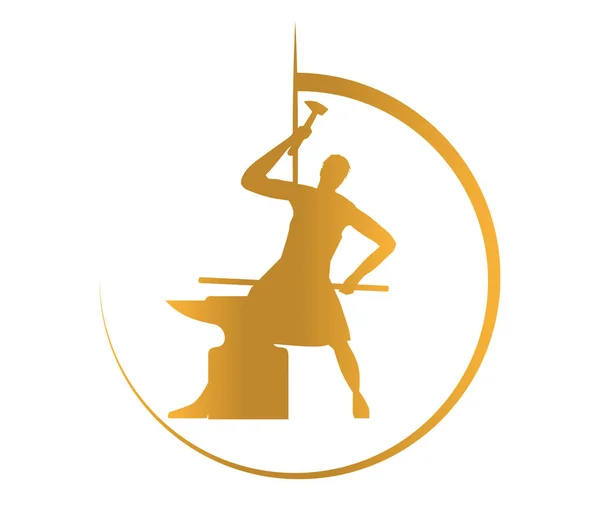 Projektowanie Logo kowala — Wektor stockowy