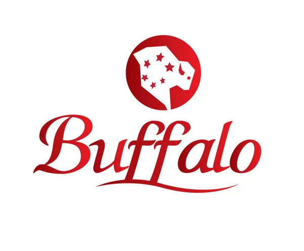 Дизайн логотипа Buffalo — стоковый вектор