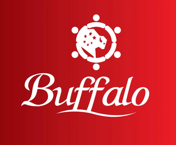 Diseño del logo de Buffalo — Vector de stock