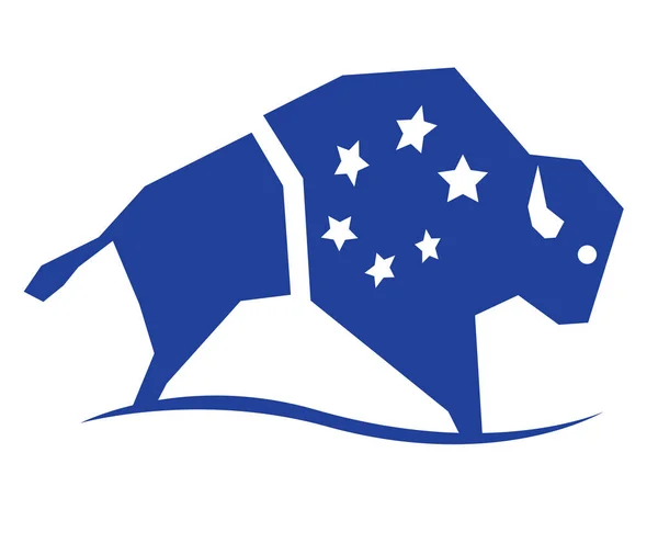 Diseño del logo de Buffalo — Vector de stock