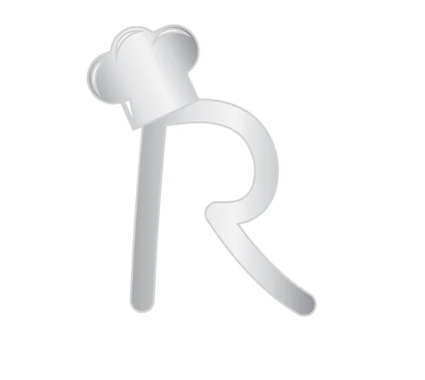 Temalı alfabe tasarım konsepti yemek: R — Stok Vektör