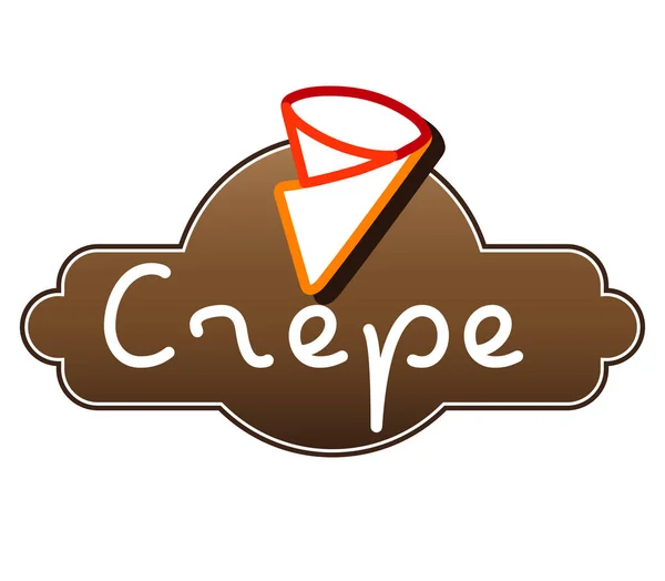 Crepe Logotypdesign — Stock vektor