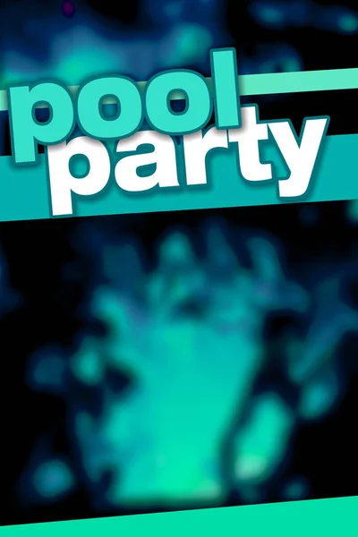 Αφίσα κόμμα πισίνα — Φωτογραφία Αρχείου