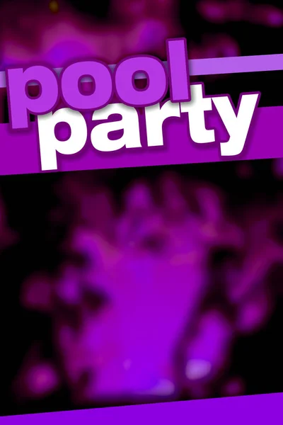 Zwembad partij poster — Stockfoto