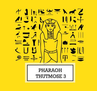 Firavun firavun Thutmose III çizimi