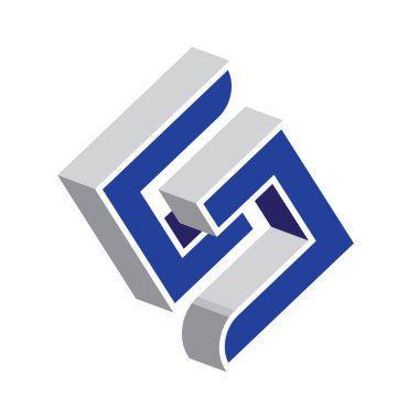 3D geometrik S logosu