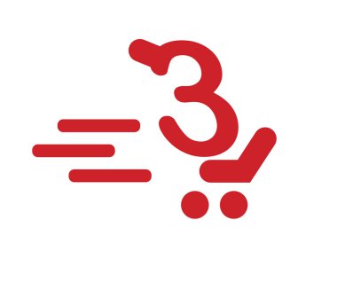 3 alışveriş sepeti simgesini